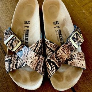 Birkenstock Siena Snakeskin Sandal Size 40